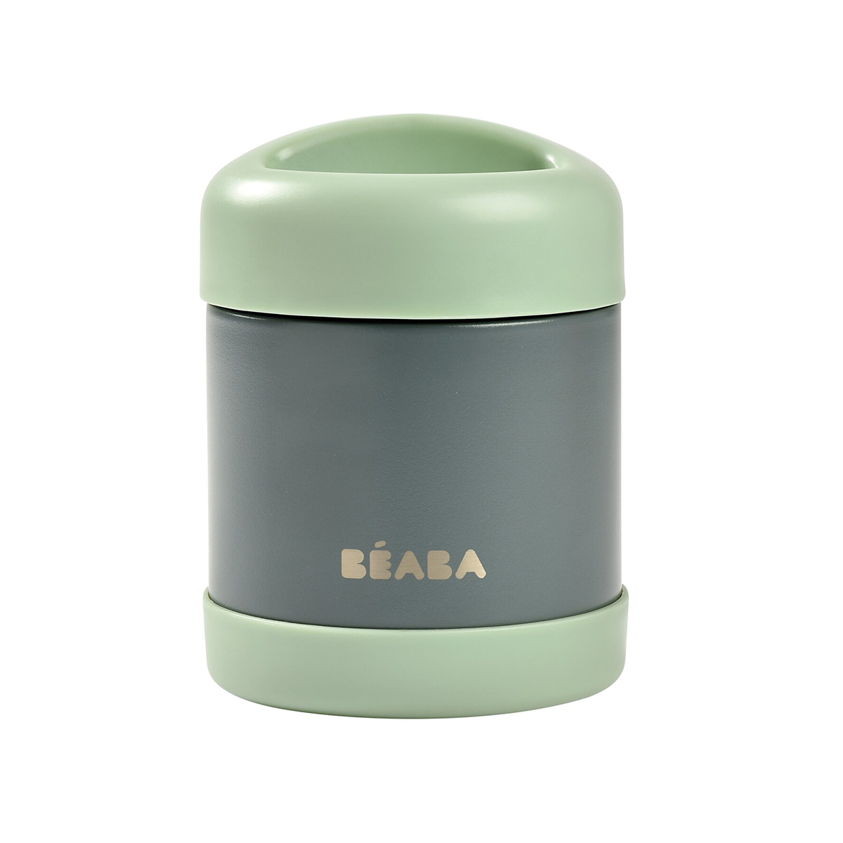 Термоконтейнер для еды детского питания BEABA 500 мл серо-зеленый - фото 1