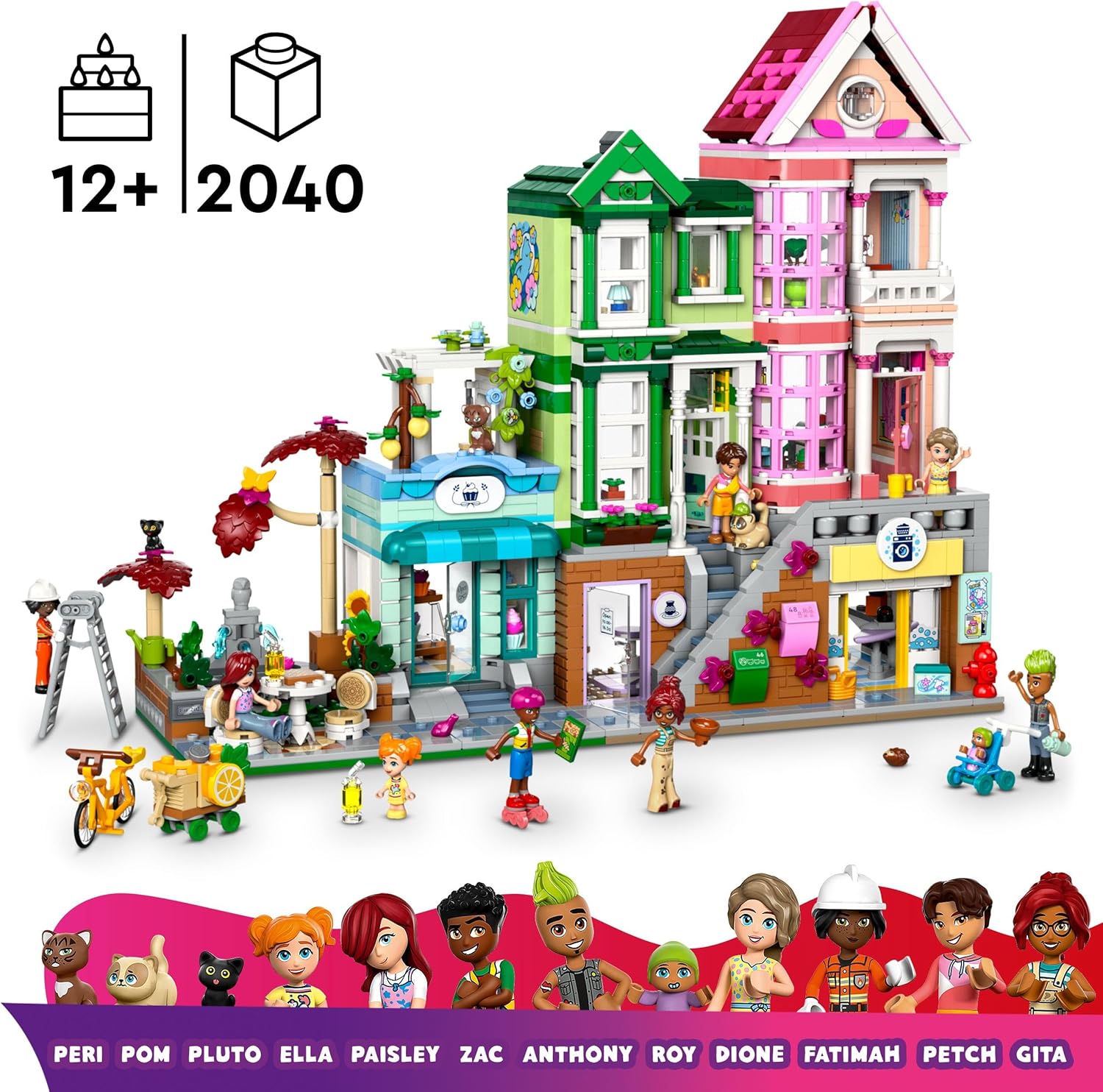 Конструктор LEGO Friends Апартаменты и магазины 2040 дет. - фото 2