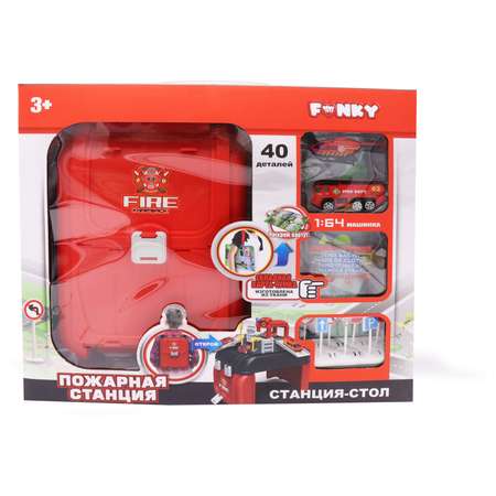 Парковка Funky Toys Пожарная станция многоуровневый