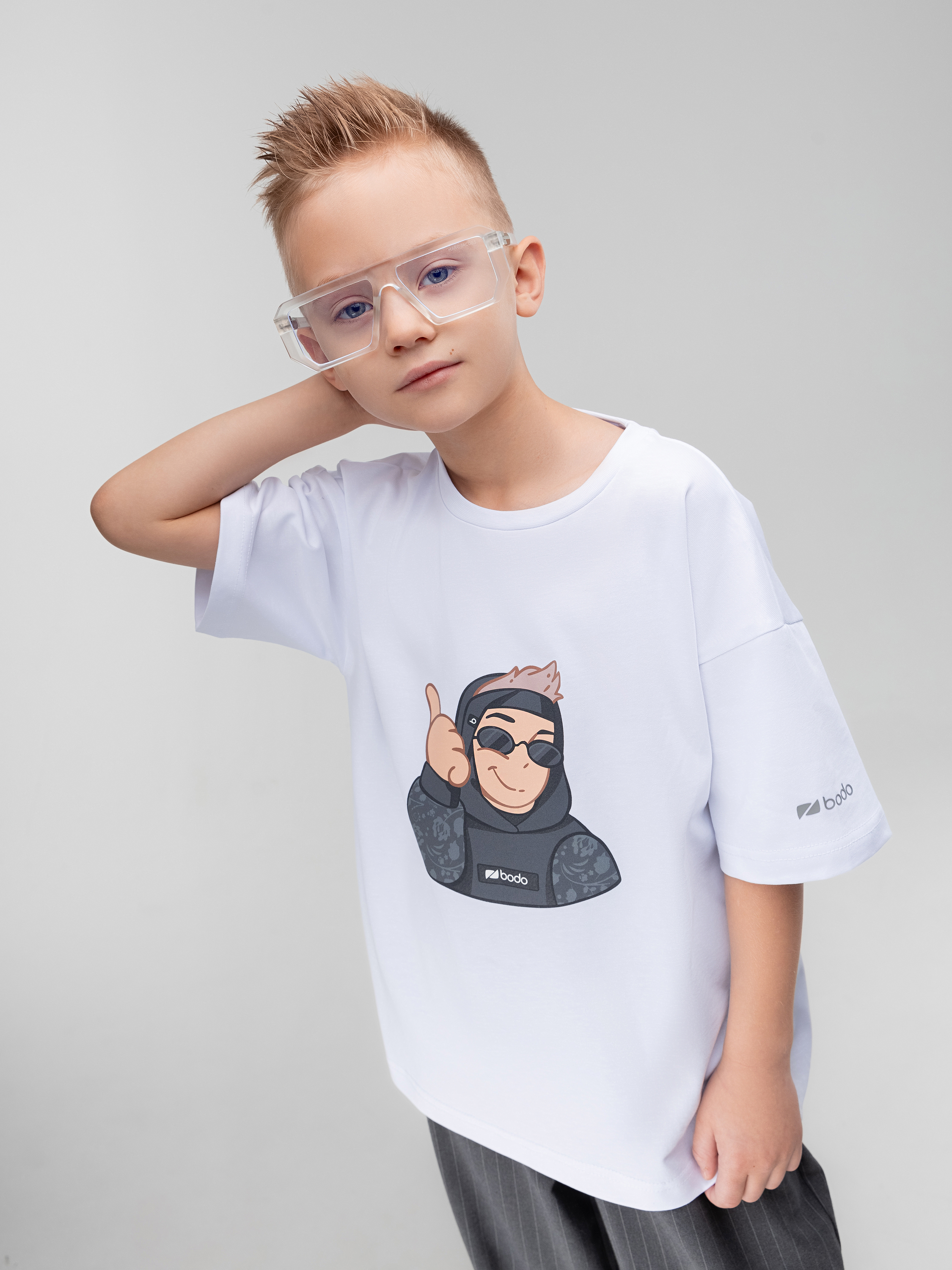 Футболка Bodo 4-460MU_белый (графит) - фото 3