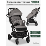 Коляска прогулочная Indigo Frost для путешествий серый серый