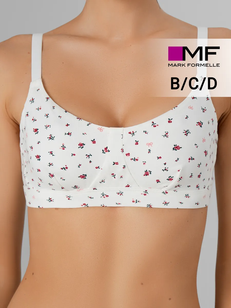 Бюстгальтер Mark Formelle (Марк Формэль) 512519/букетики на молочном - фото 2