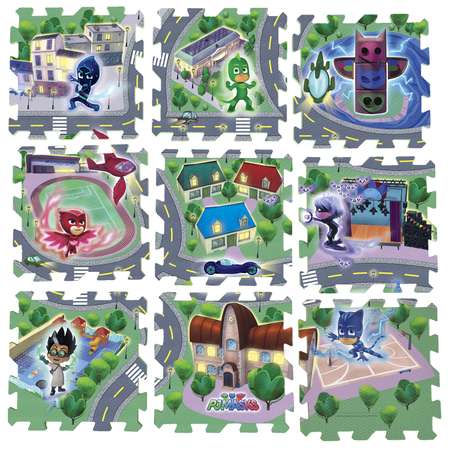 Коврик-пазл PJ masks Город Героев 34967