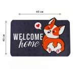 Коврик придверный Yiwu Youda Welcome home корги 40*60см 7937539