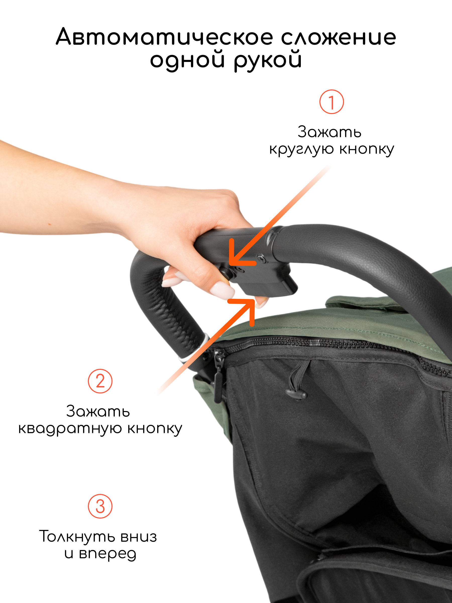 Коляска прогулочная iZZi для путешествий зеленый - фото 8