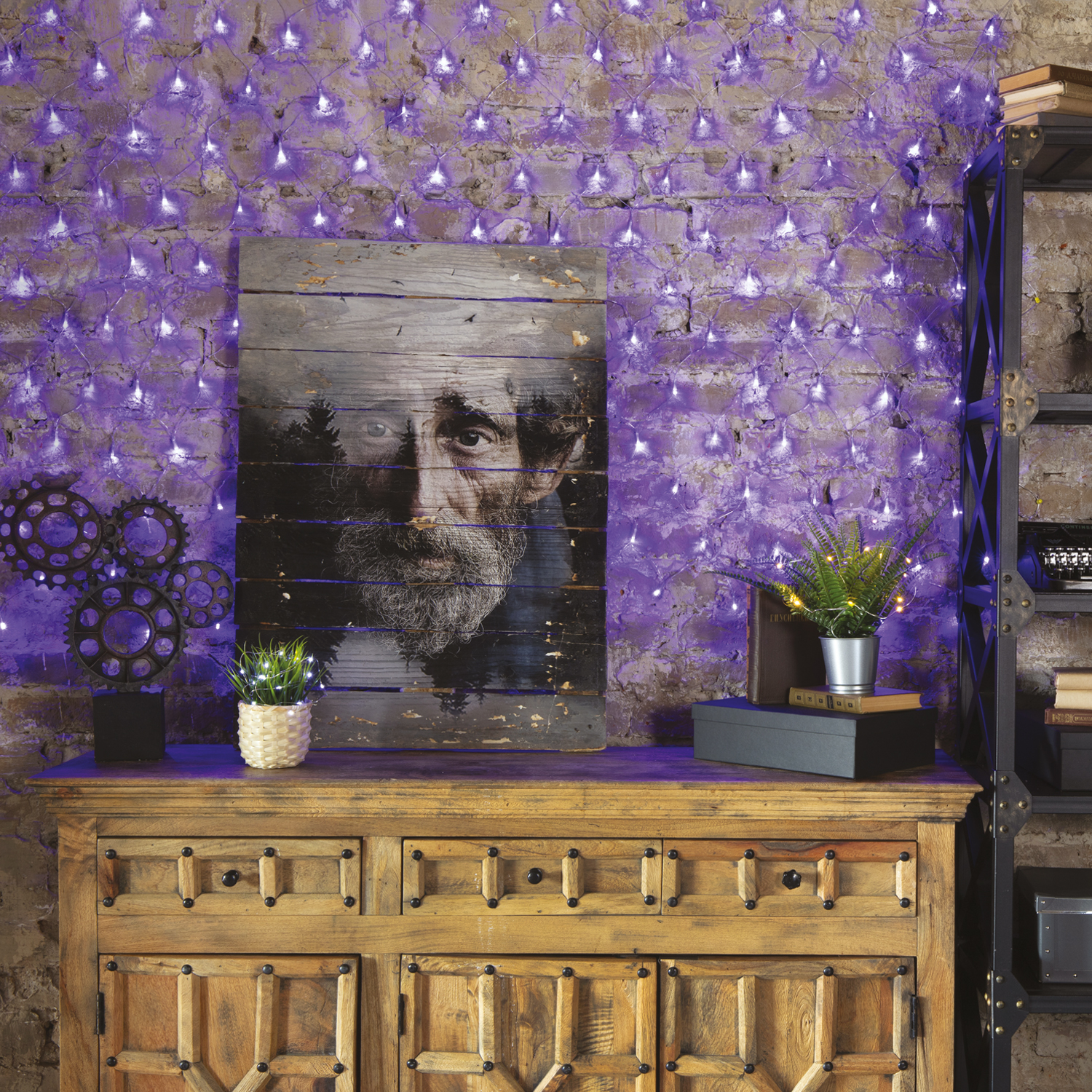 Светодиодная гирлянда NEON-NIGHT Сеть 1.5х1.5 м 8 режимов синее свечение - фото 8