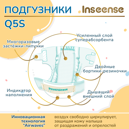 Подгузники INSEENSE XL (12-17 кг) 48 шт.