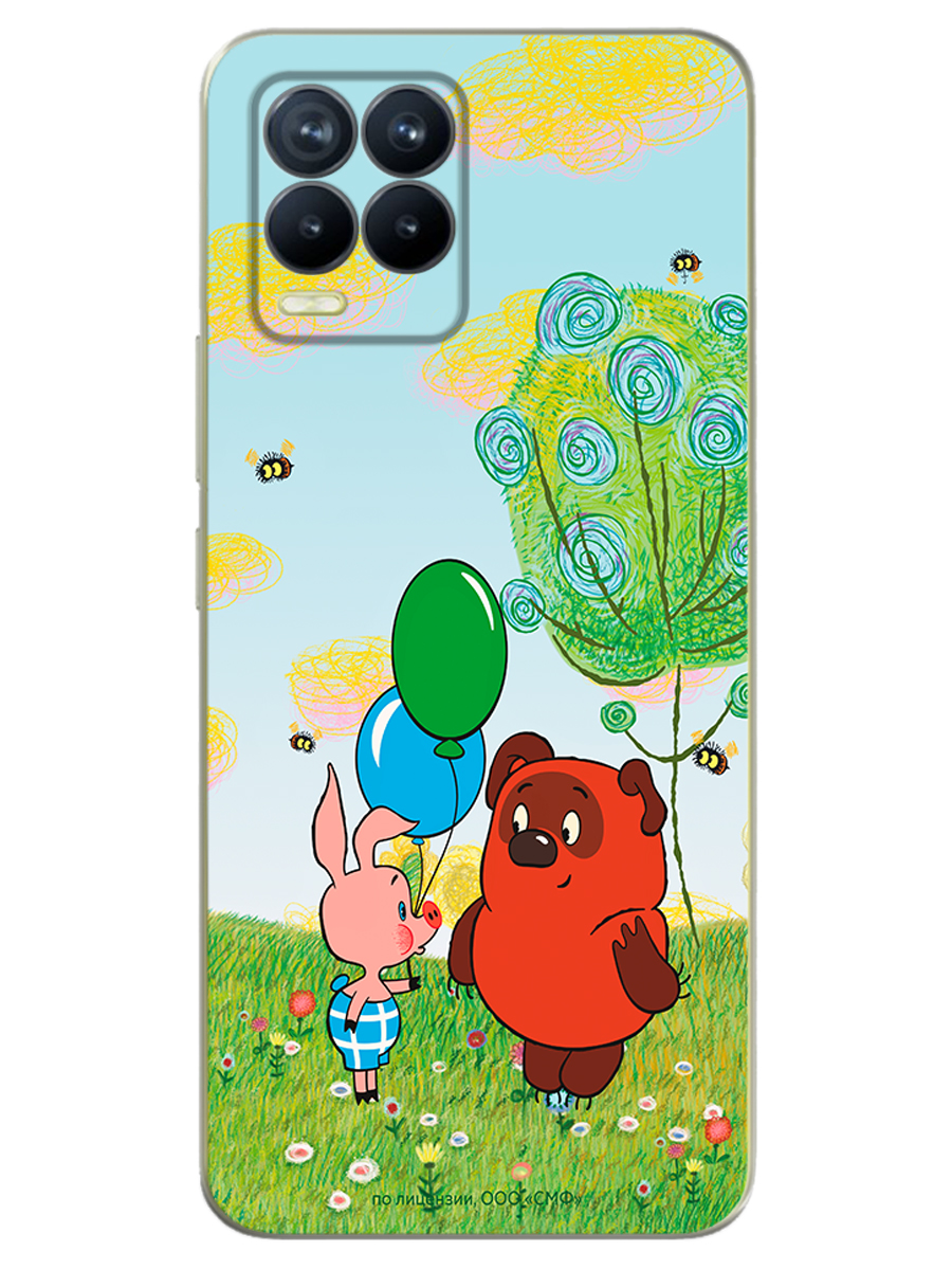 Силиконовый чехол Mcover для смартфона Realme 8 Pro Союзмультфильм Лучшие друзья - фото 1