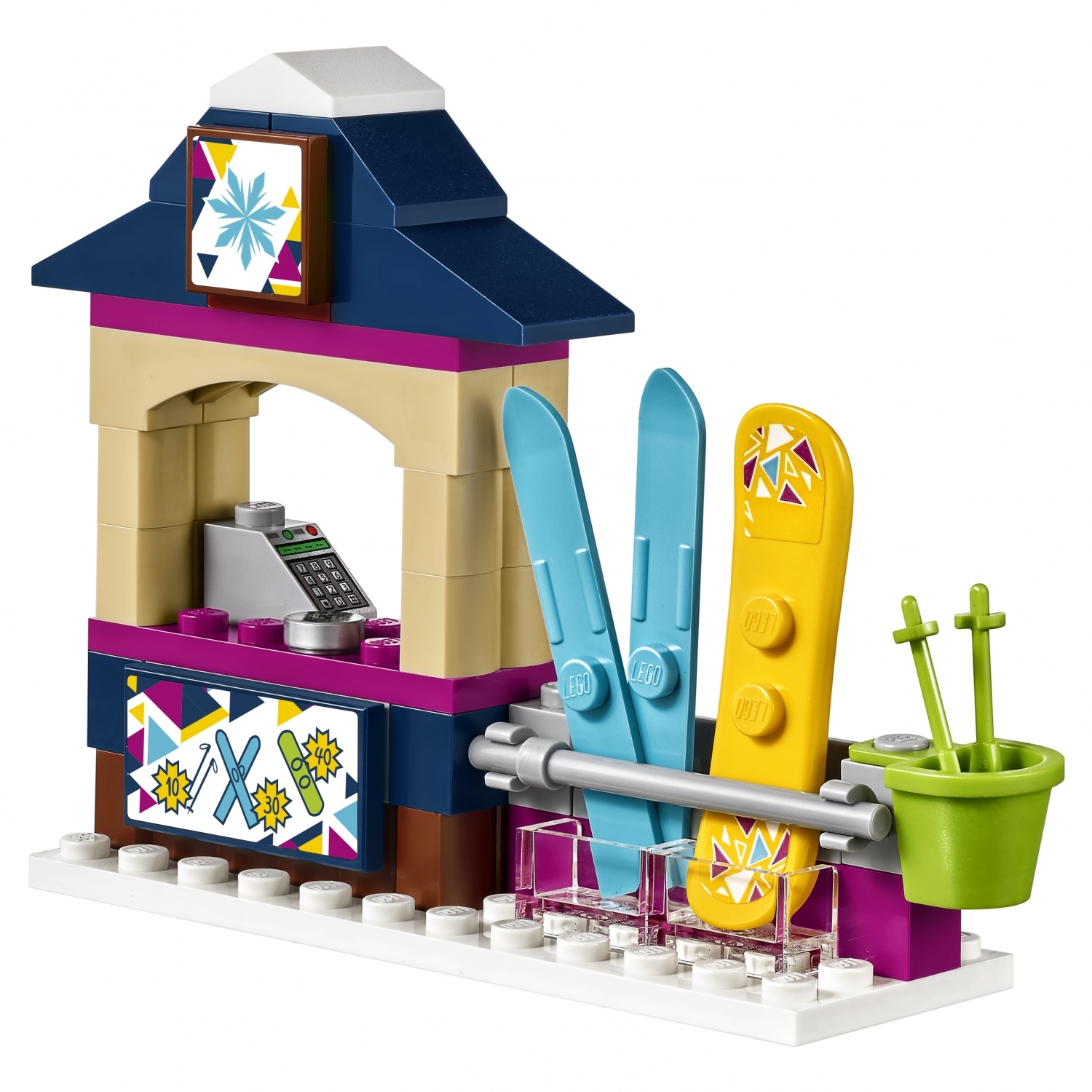 Конструктор LEGO Friends Горнолыжный курорт: подъёмник блочный - фото 18