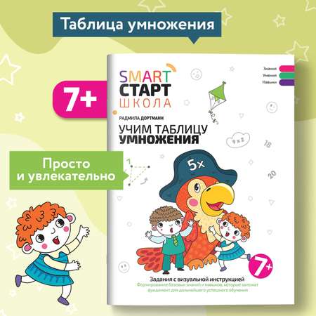 Книга Феникс Учим таблицу умножения Задания с визуальной инструкцией 7+