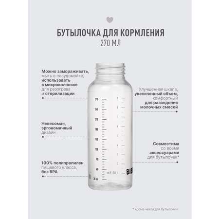 Бутылочка BIBS Classic+ 270 мл 1 шт.