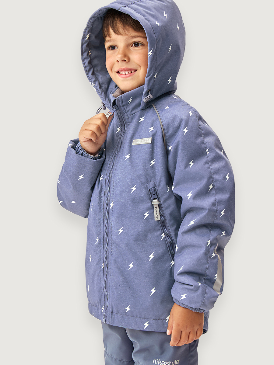 Куртка и полукомбинезон NIKASTYLE 7м0926 деним/серый - фото 4