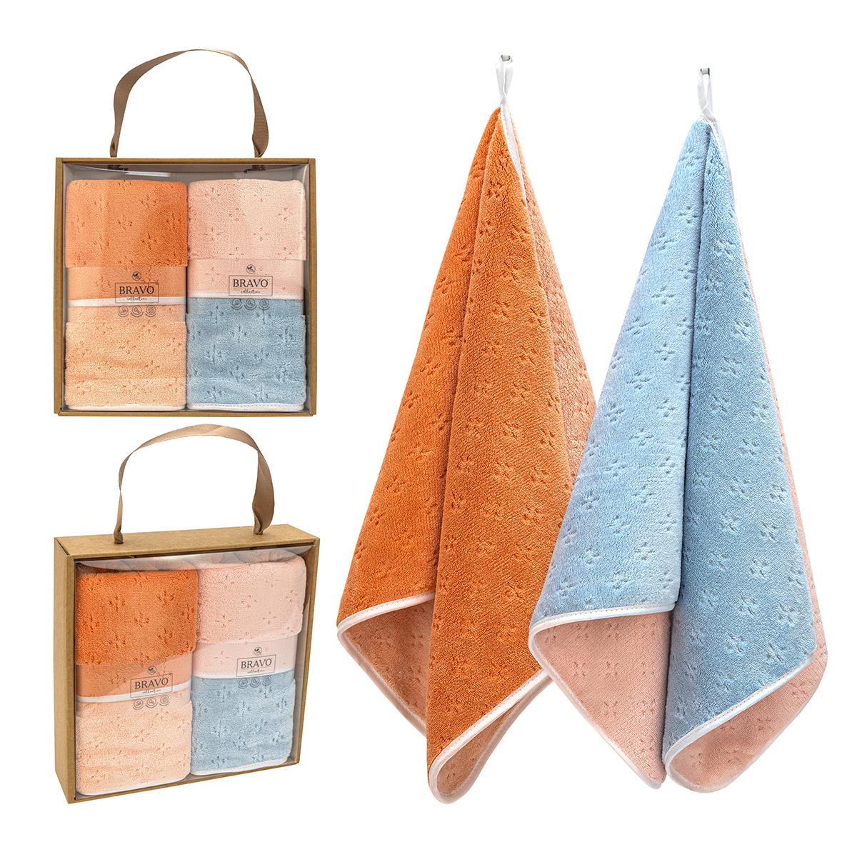 Полотенце BRAVO Микс 75 x 35 см 2 шт. - фото 4