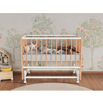 Детская кроватка Incanto Classic, поперечный маятник (белый, бук)