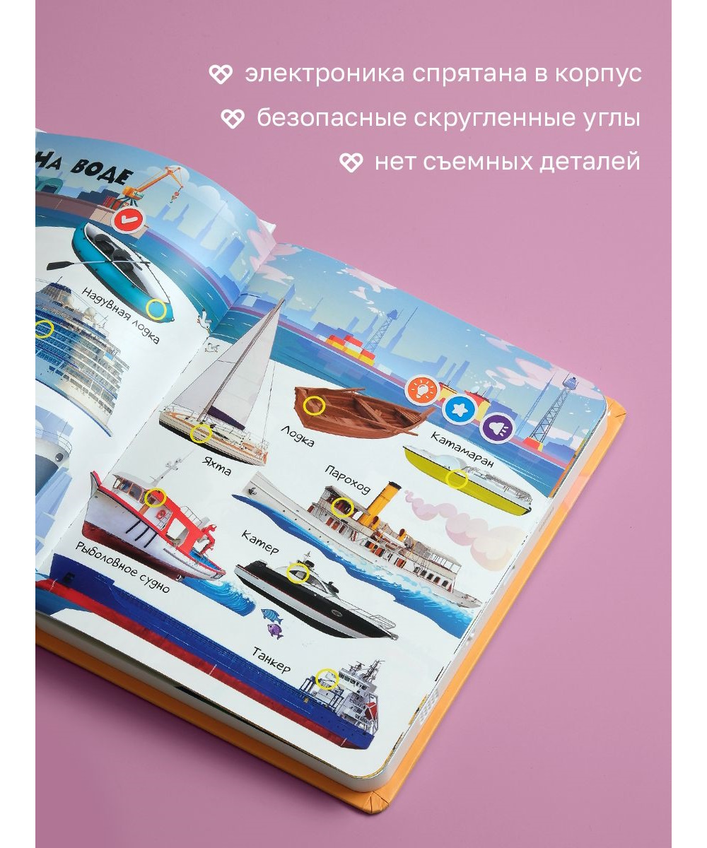 Книга говорящая интерактивная BertToys Нажималка Транспорт - фото 13