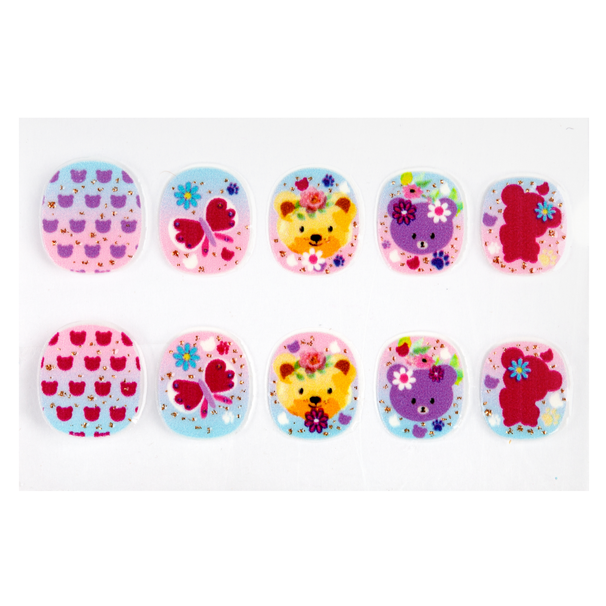 Набор декоративной косметики LUKKY тени для век 2 лака для ногтей 10 патчей для ногтей стразы стикеры пилочка - фото 6