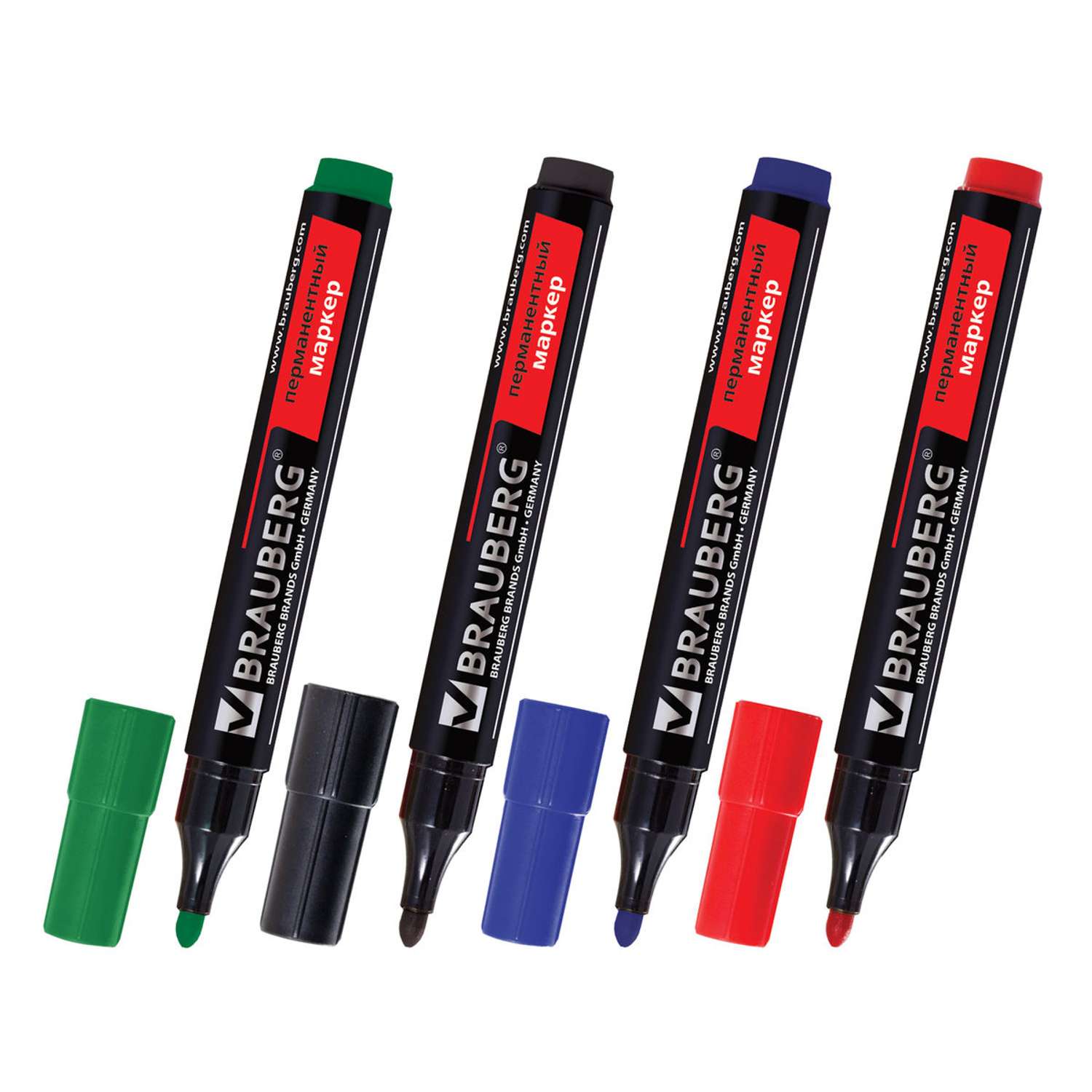 Маркеры Brauberg перманентные 4 шт. - фото 3