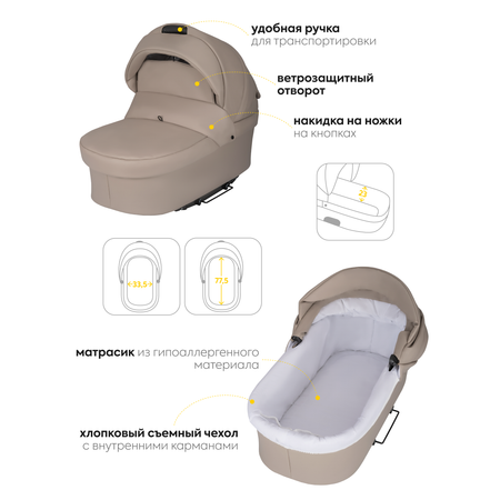Коляска 3в1 JOVOLA Tessa Eco