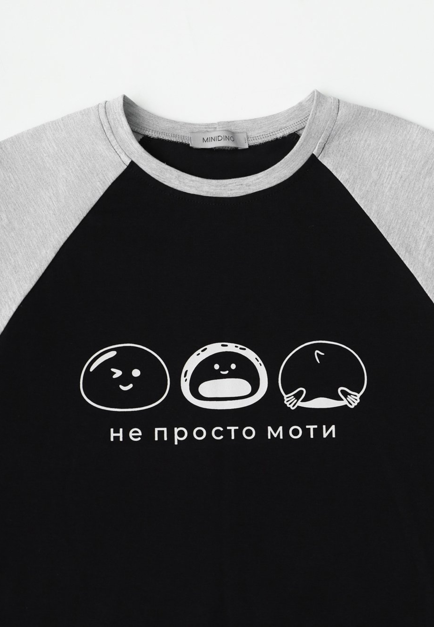 Футболка MINIDINO B-KT-Ftb-115/0Футболка Овер реглан Моти черная - фото 2