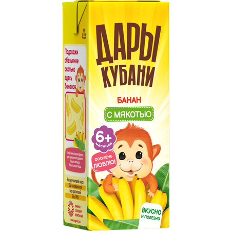 Нектар Дары Кубани Банан с 6 мес 0.2 л 15 шт.