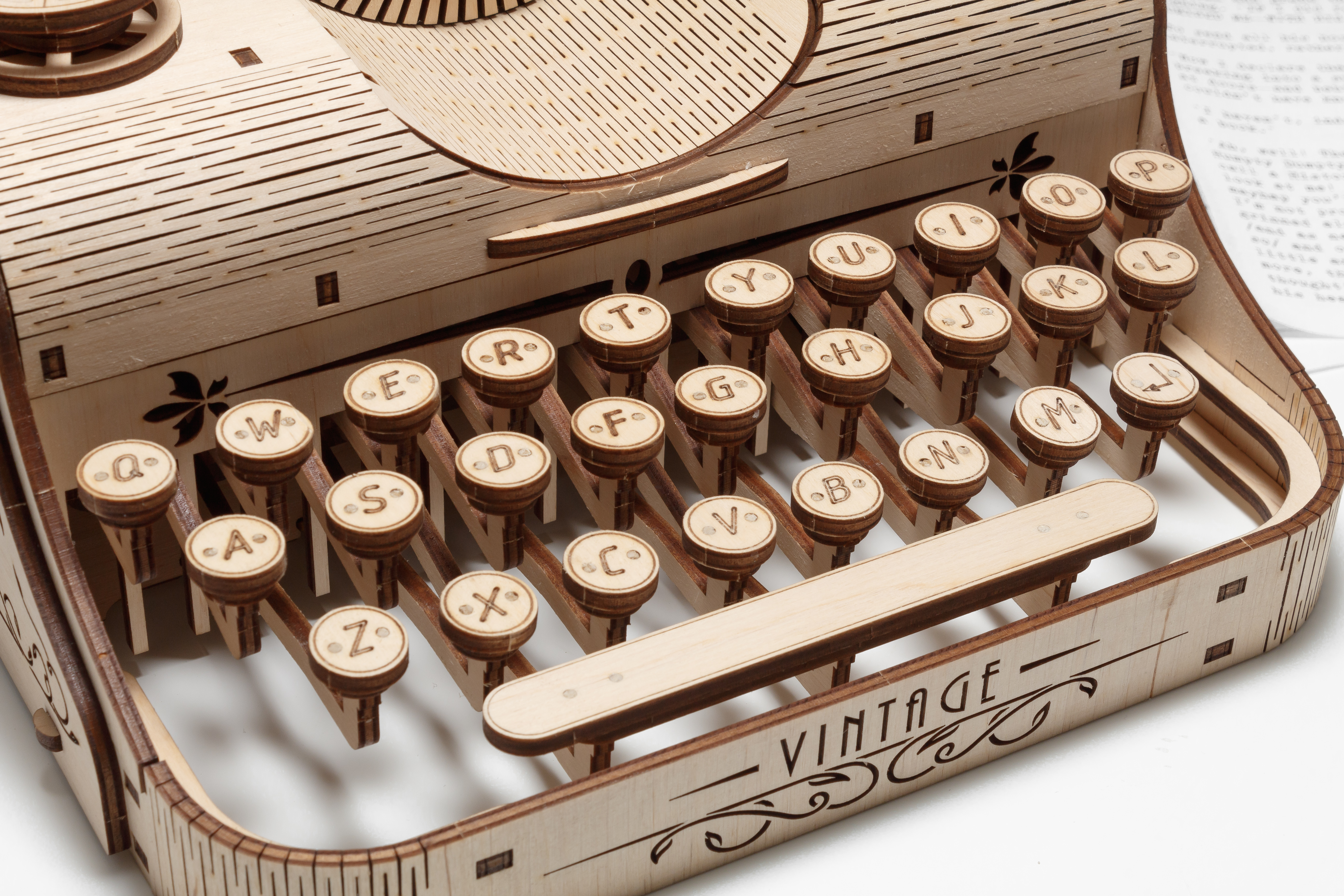 Конструктор Eco Wood Art Печатная машина деревянный 453 дет. - фото 24