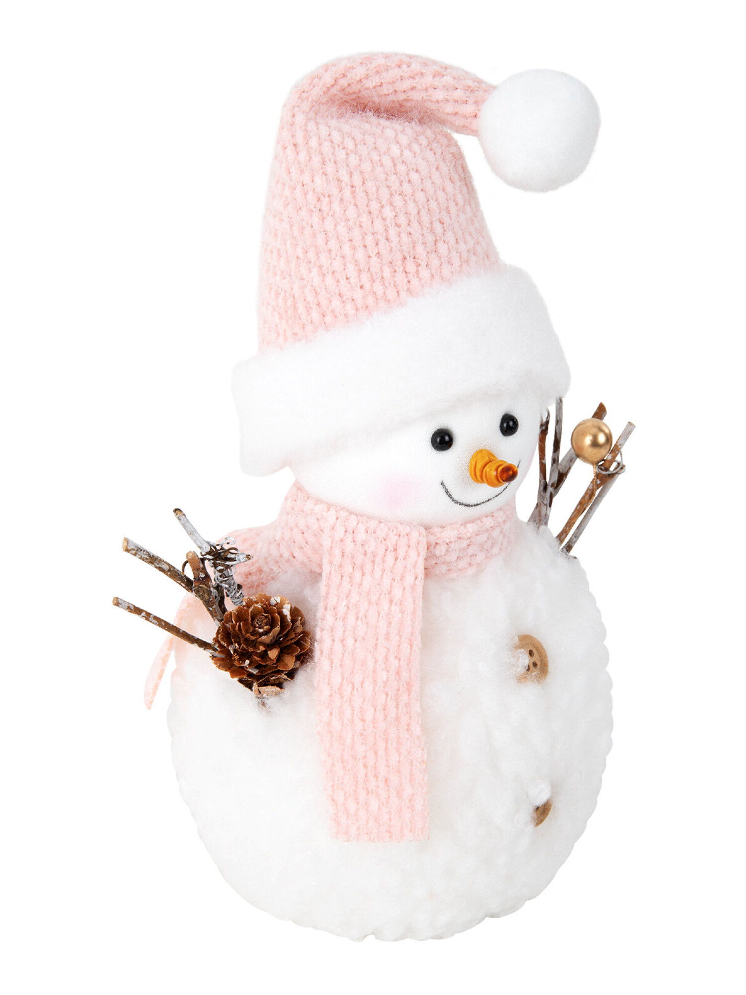 Украшение новогоднее для дома Золотая сказка Снеговик под елку 19см - фото 4