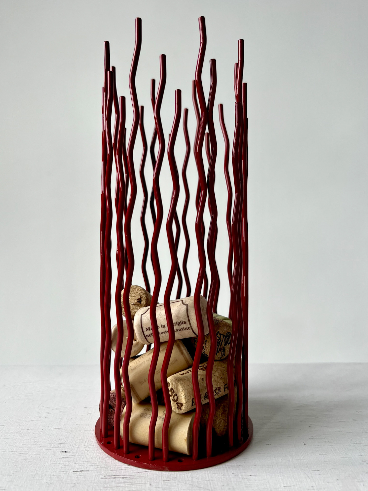 Подсвечник металлический Зонт Мастерская Уюта вишнёвый - фото 1