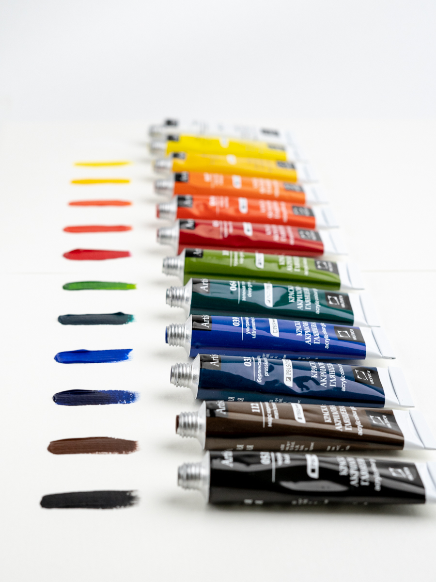 Краски акриловые Малевичъ 12 цв. - фото 5