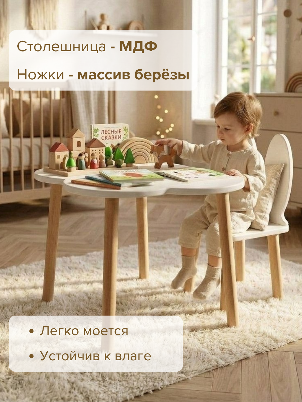 Комплект мебели Азбука Кроваток (стол, стул) - фото 5