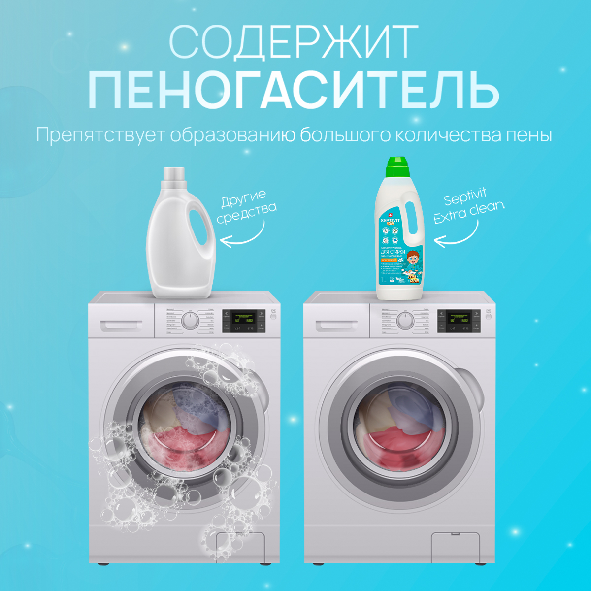 Гель для стирки детского белья SEPTIVIT EXTRA CLEAN 5л - фото 8