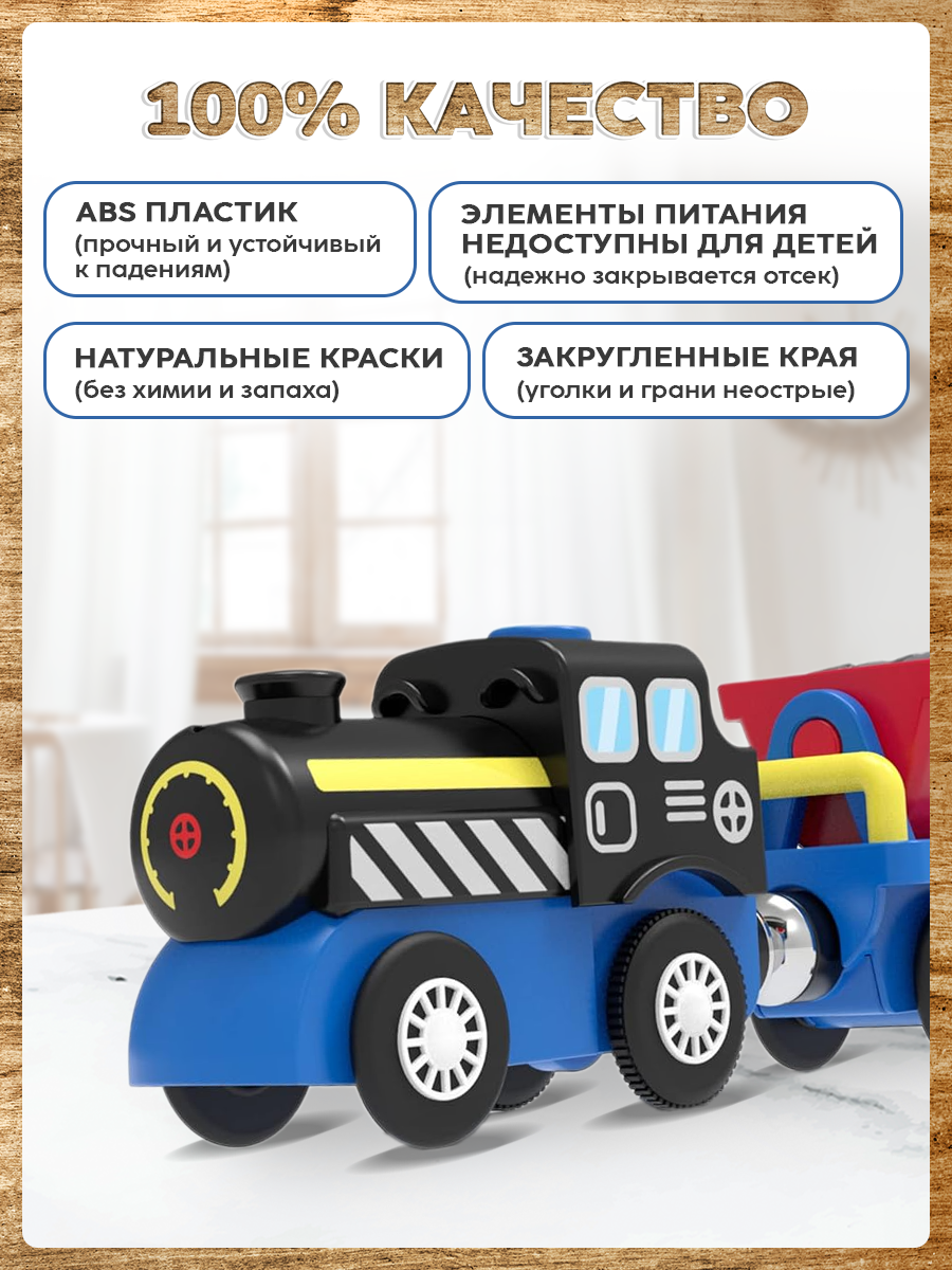 Поезд А.Паровозиков мобиль-3/синий - фото 2
