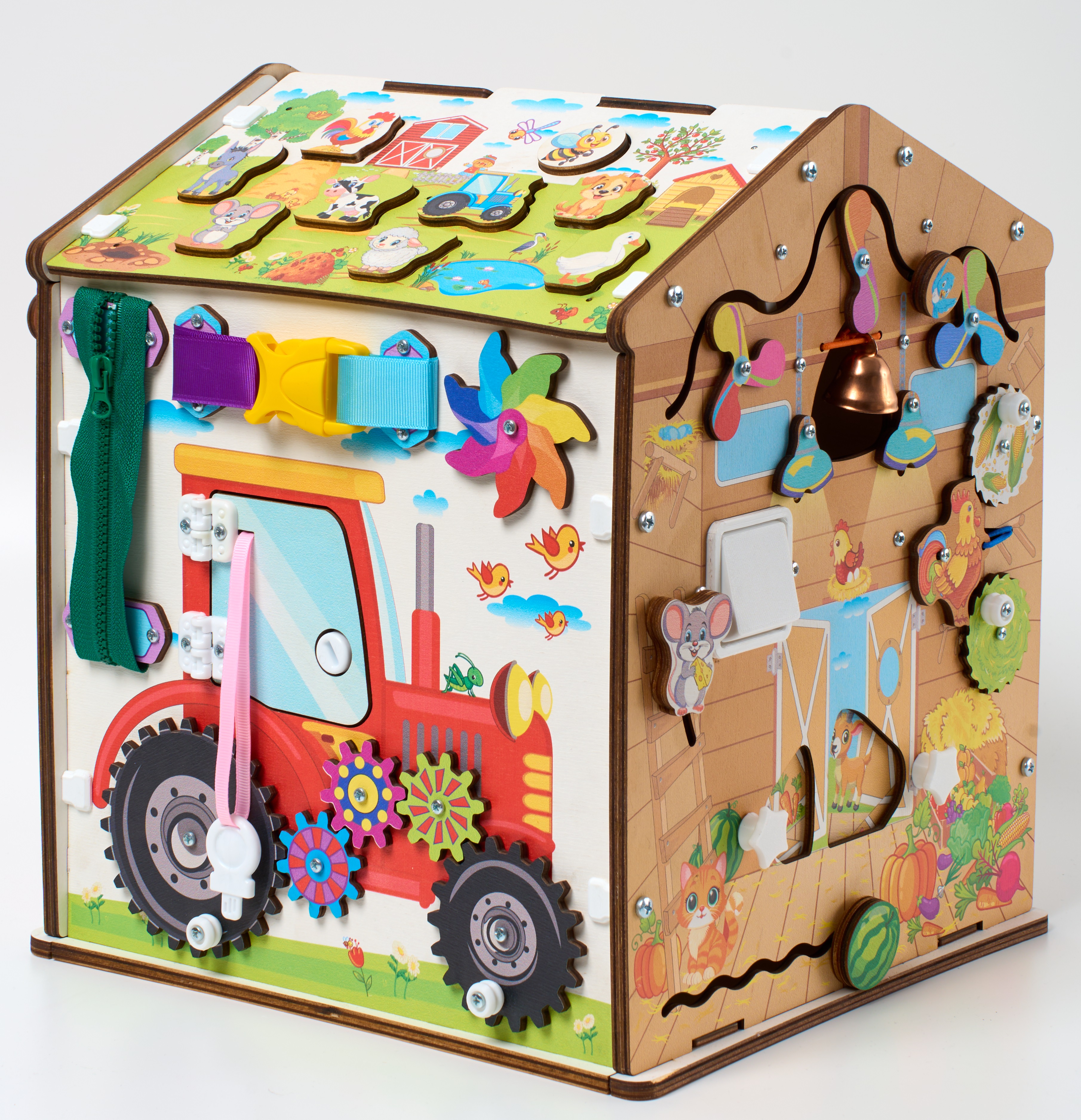 Игрушка MyKiddyQuest бизиборд Ферма - фото 1