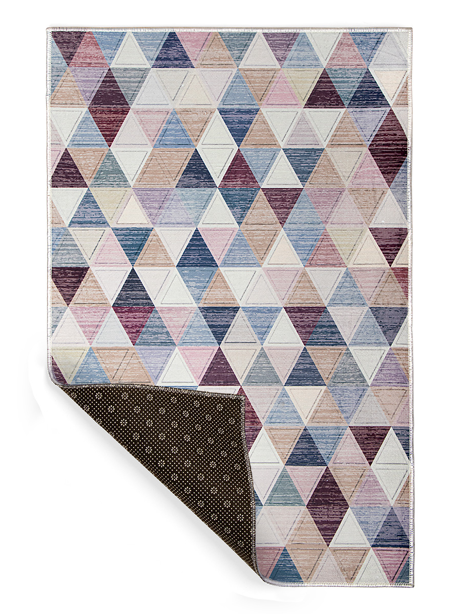 Коврик комнатный LUCKY 60x90 см коричневый серый M111205 - фото 2