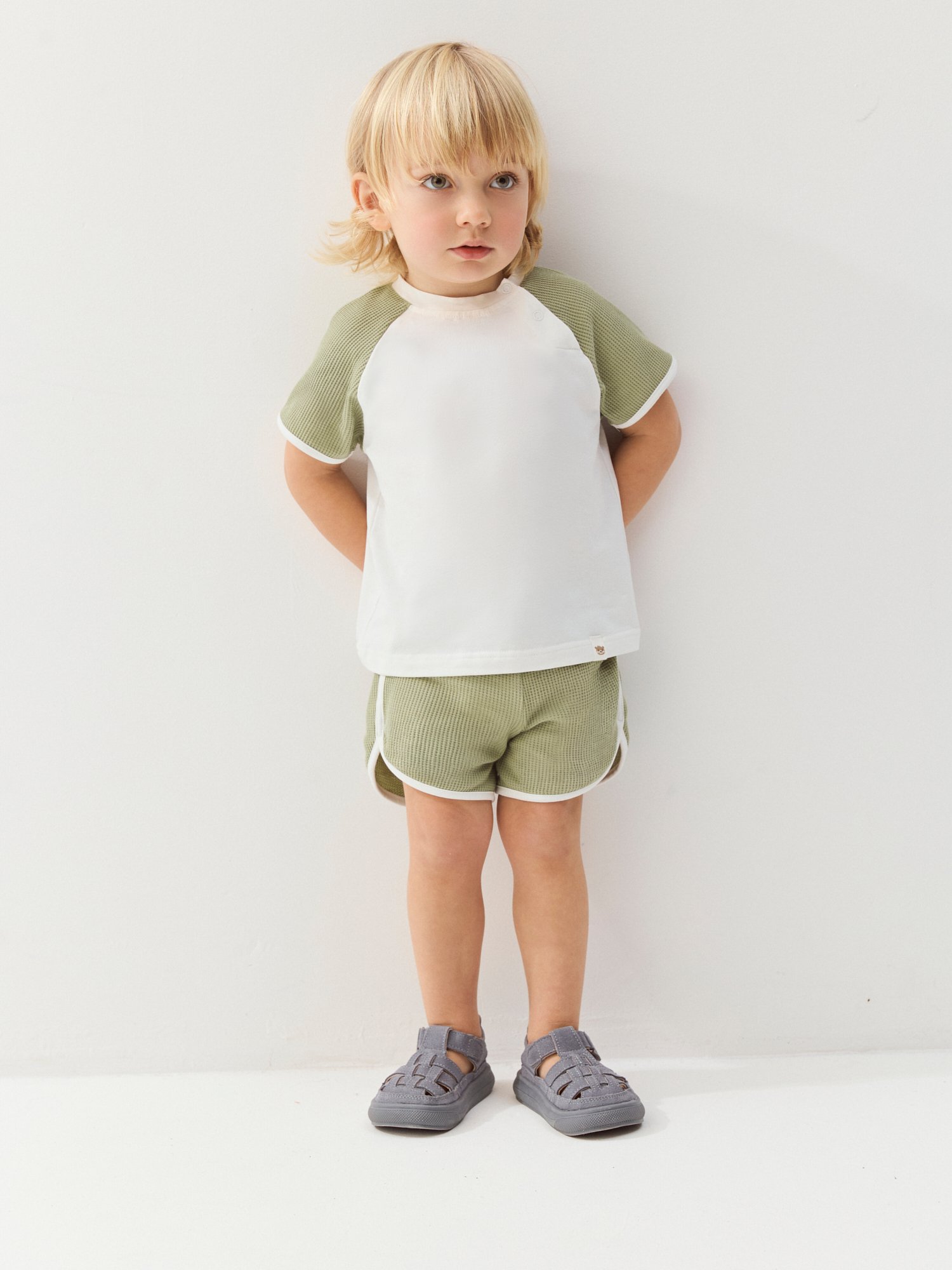 Футболка и шорты BUNGLY 1R9780/Олива - фото 2