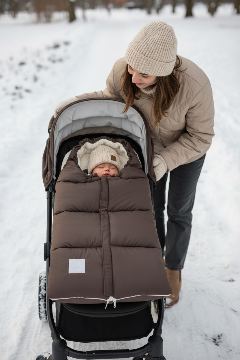 Конверт в коляску Bunnyphant коричневый - фото 6