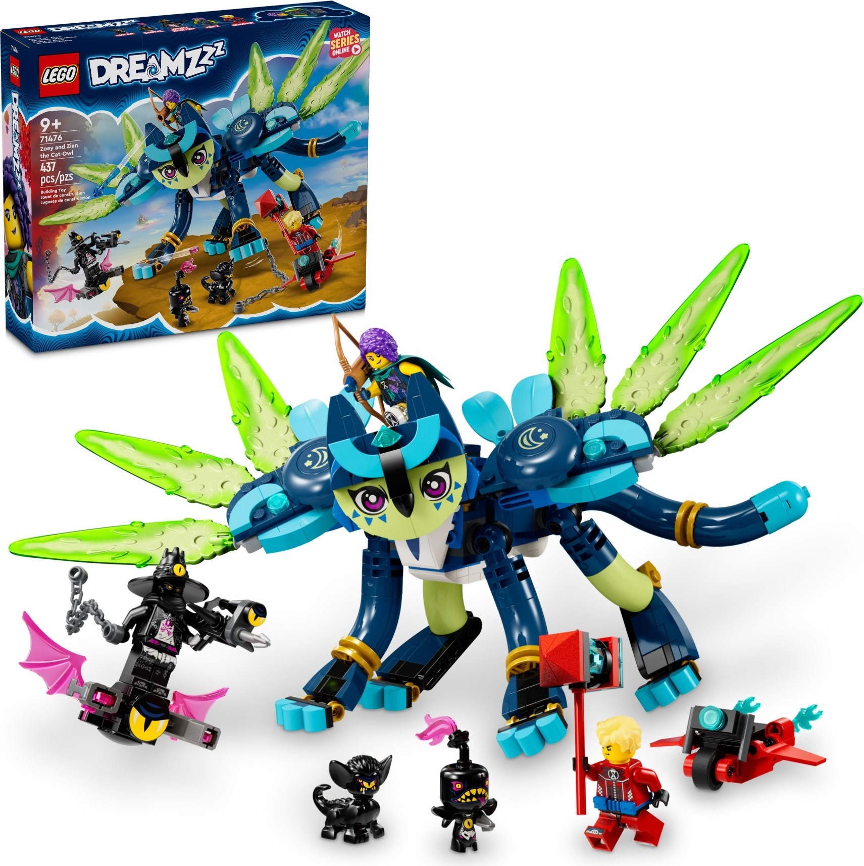 Изображение товара LEGO DREAMZzz Зои и кошка-сова Зиан 71476 - конструктор для детей 9+ Изображение товара LEGO DREAMZzz Зои и кошка-сова Зиан 71476 - конструктор для детей 9+