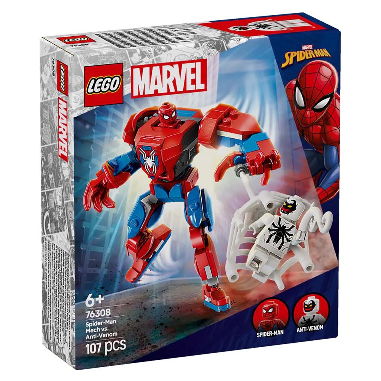 Конструктор LEGO Marvel Super Heroes Робот Человека-Паука 107 дет. - фото 7