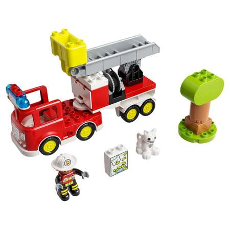 Конструктор LEGO DUPLO Пожарная машина с мигалкой блочный
