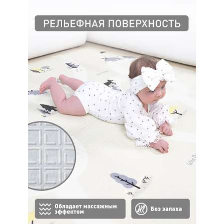 Коврик детский для ползания METOMI Лесные тропинки/Орнамент