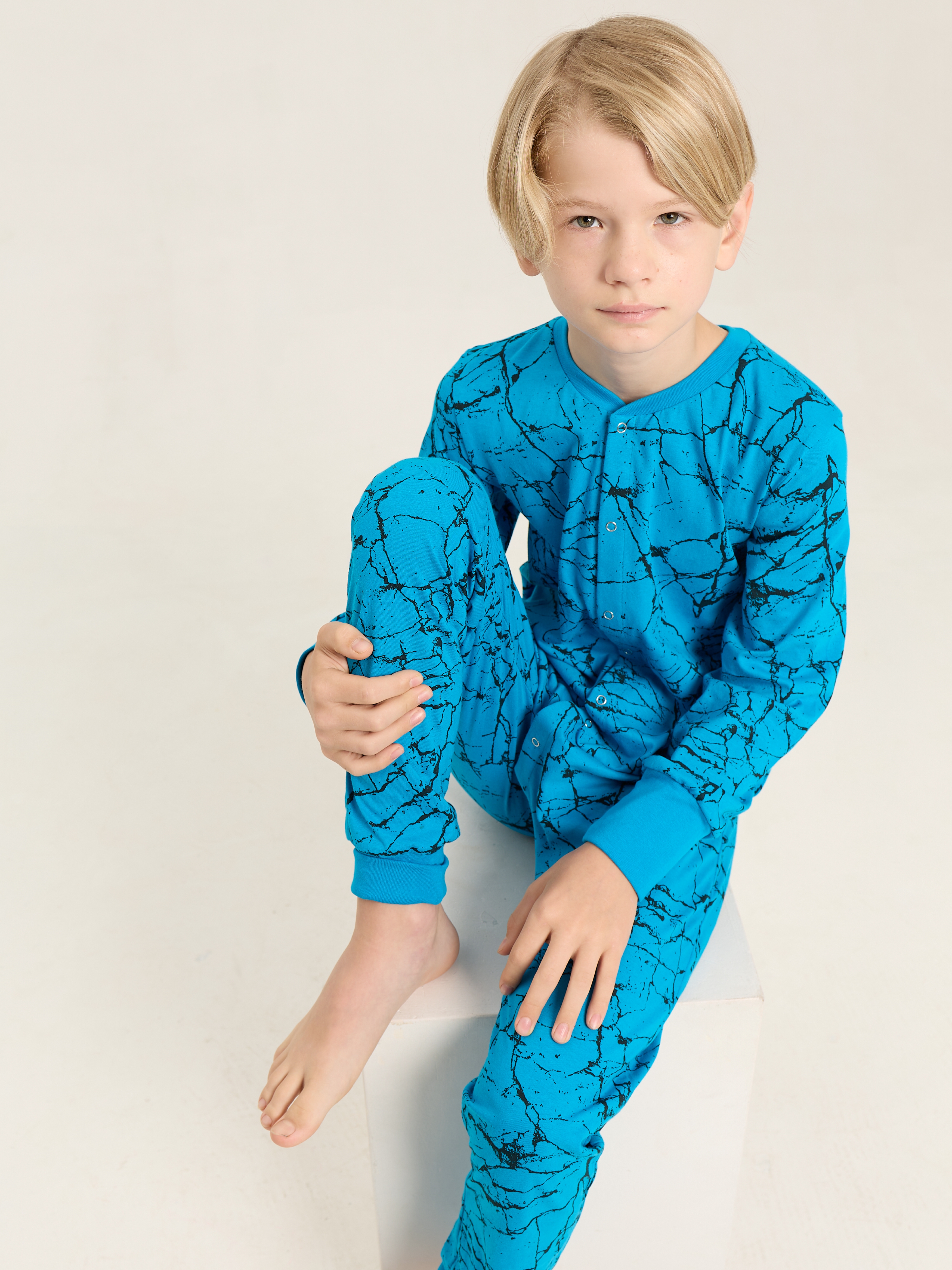 Пижама Весёлый человечек Д00113П/Мрамор - фото 12