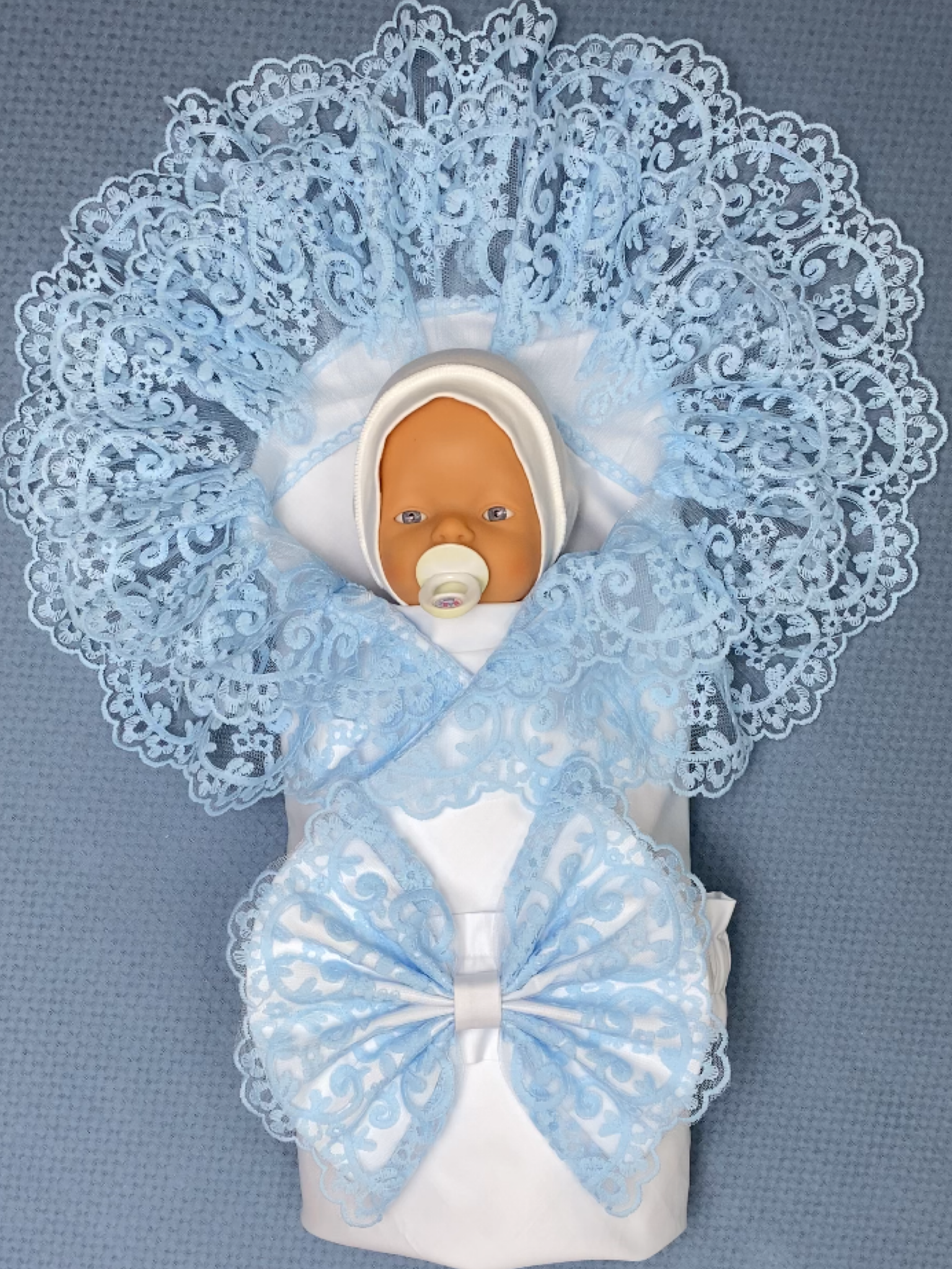 Пояс-бант для конверта на выписку Делоникс 797-3/6БНГ - фото 6