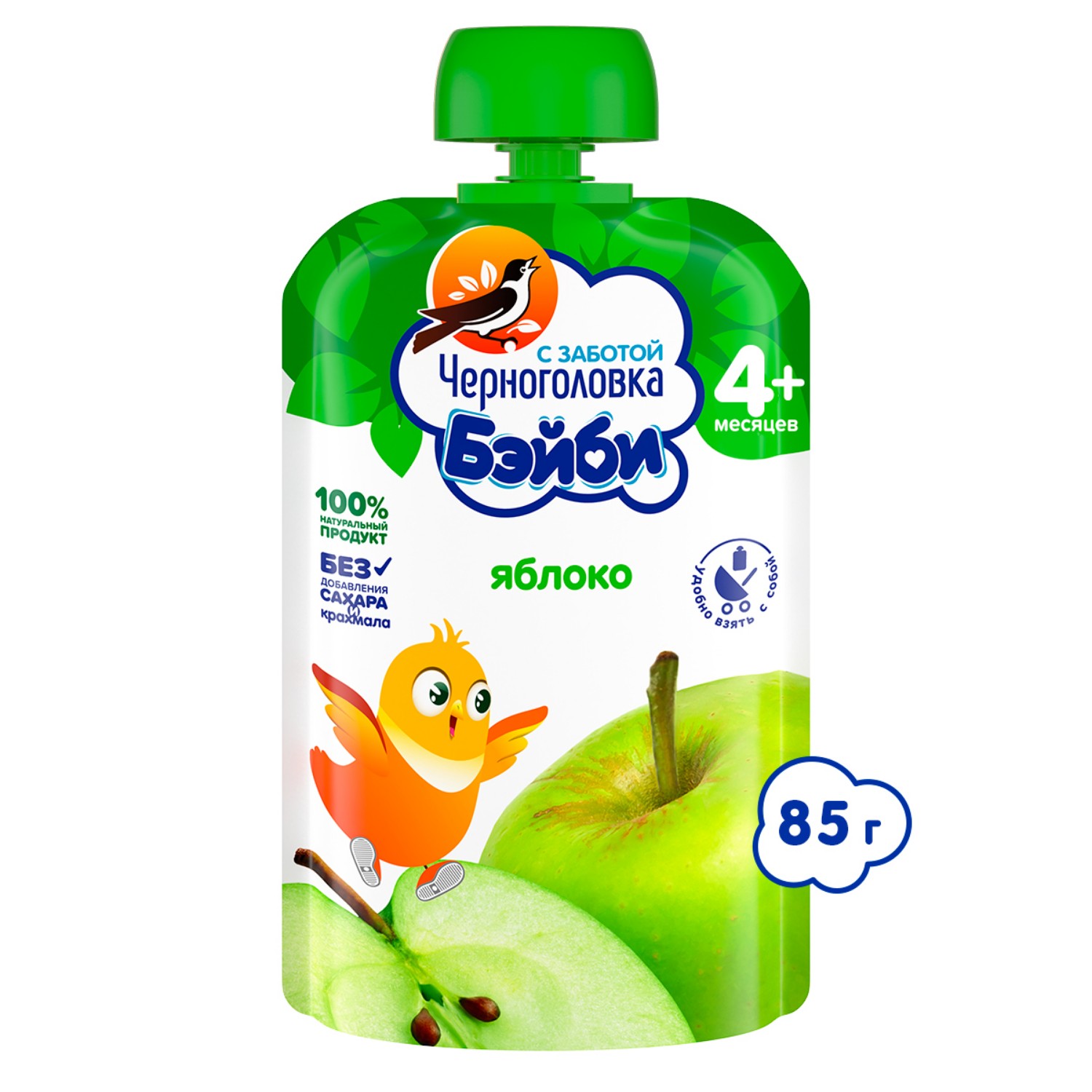 Пюре Черноголовка Бэйби Яблоко с 4 мес 85 г - фото 1
