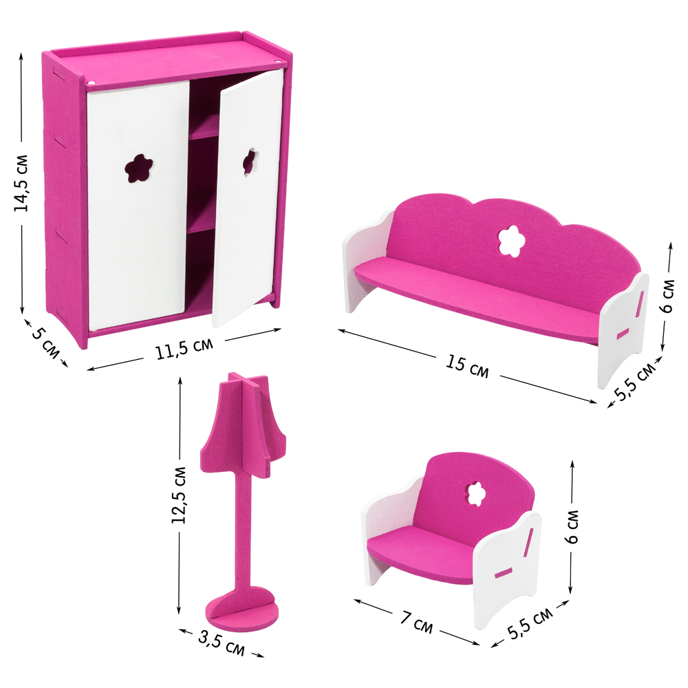 Аксессуар для кукол Alatoys кукольный интерьер в ассортименте НКМ02 - фото 13