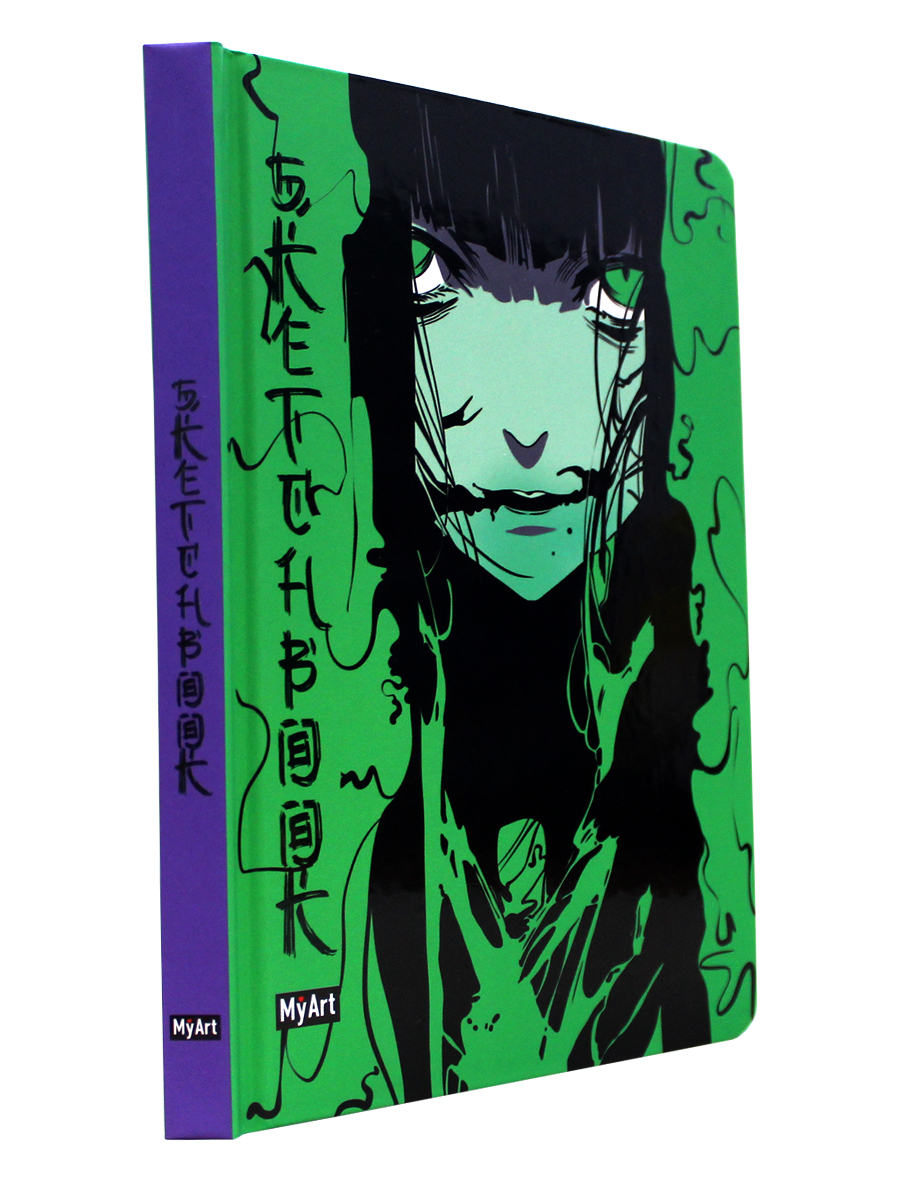 Блокнот Проф-Пресс Скетчбук MyArt Alter Ego Настроение зелёное 64 л 130х190 - фото 2