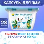 Таблетки для посудомоечных машин Liby Balance All in One 28 шт.