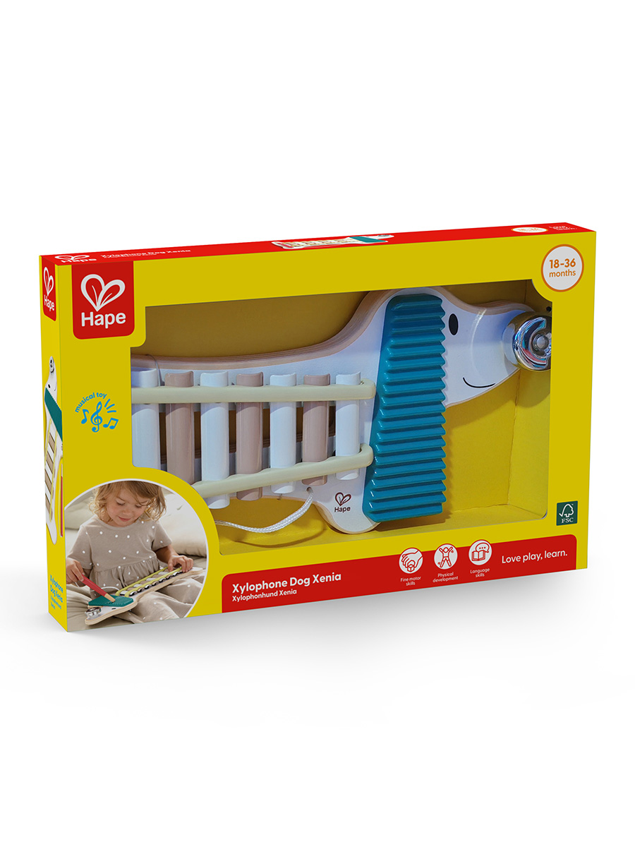 Игрушка музыкальная Hape Собачка ксилофон - фото 9