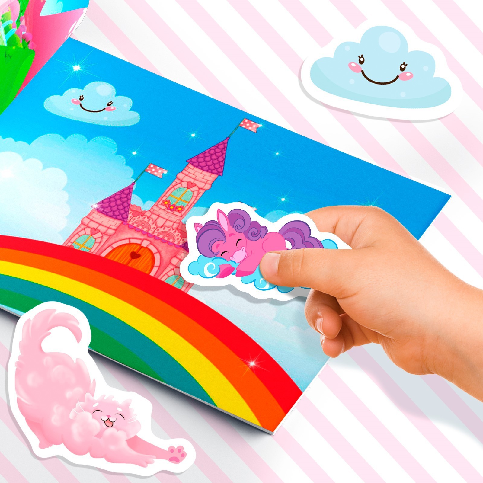 Книжное комплектное издание Буква-ленд 250 наклеек Для девочек 2 шт 8 стр - фото 5