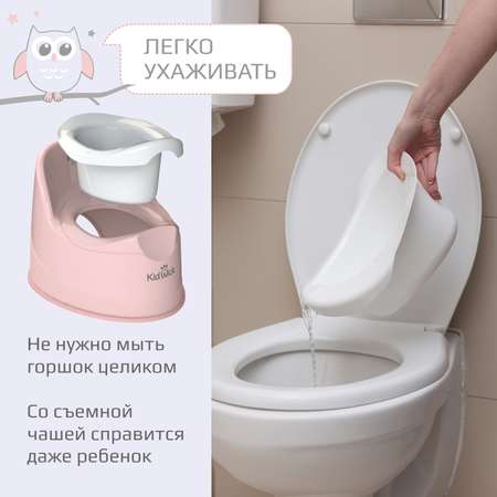 Горшок детский KidWick Гигант розовый с белой крышкой