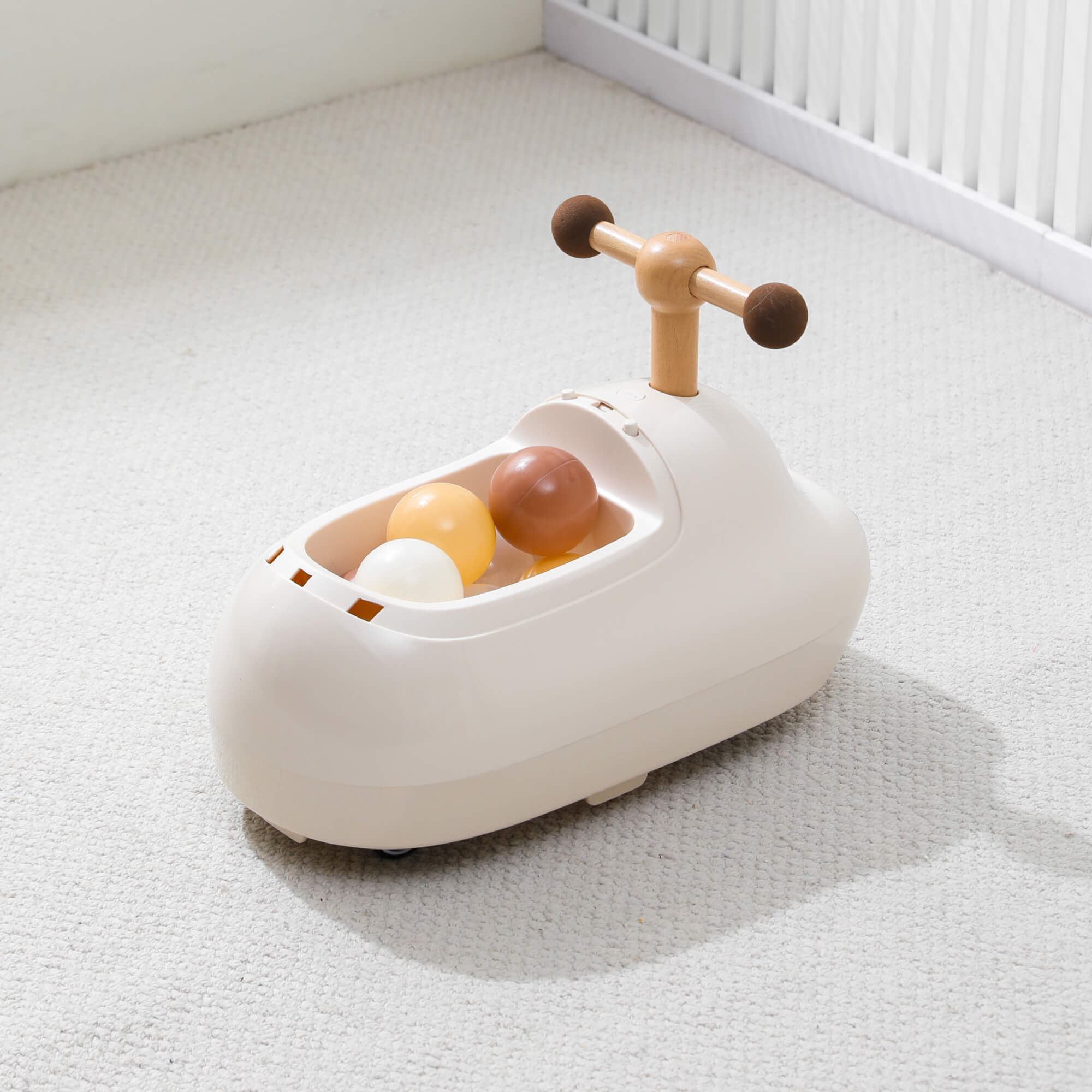 Пушкар UNIX Kids каталка детская бибикар коричневый - фото 22