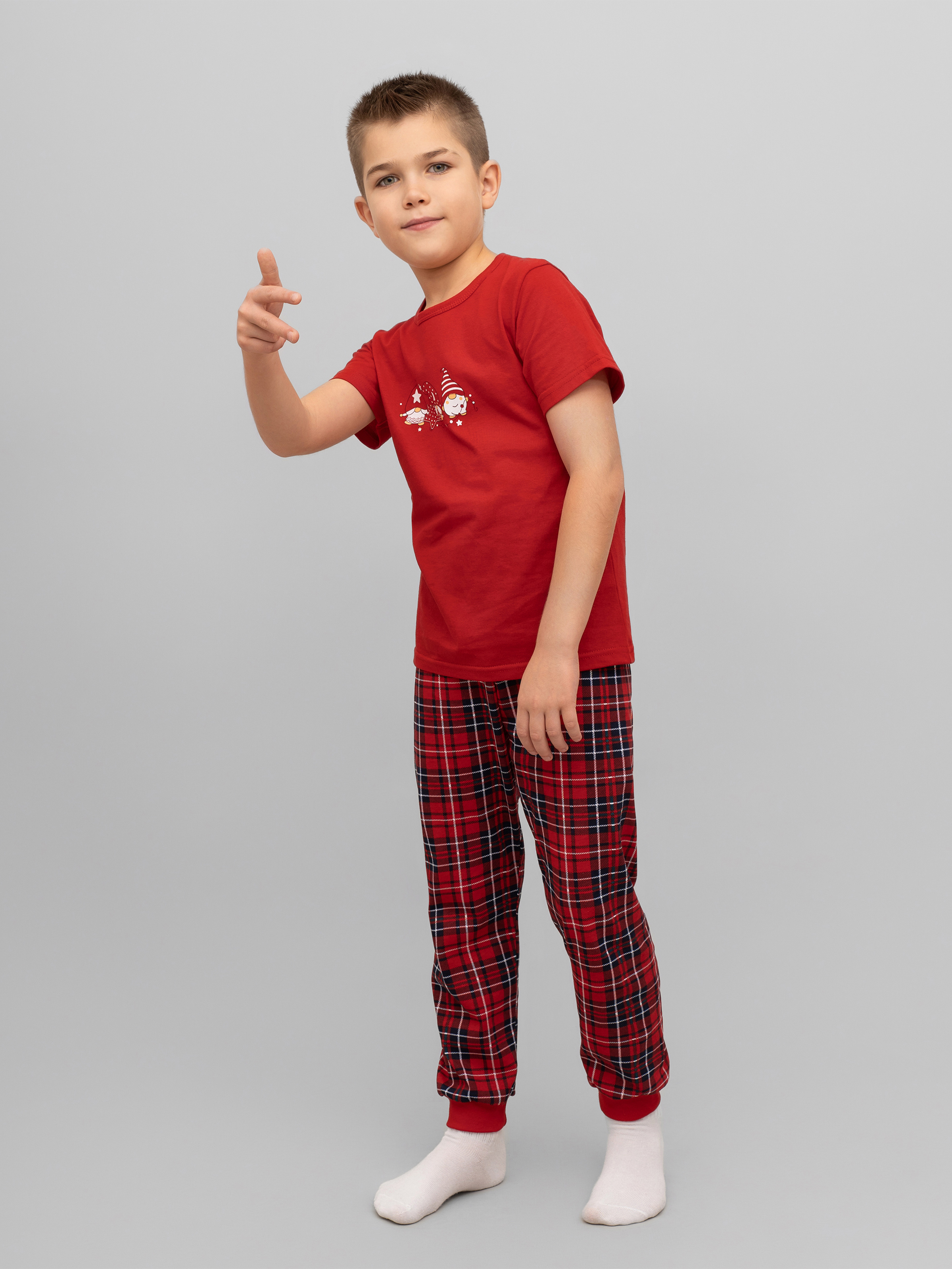 Пижама Утенок 827п красный гномы - фото 31
